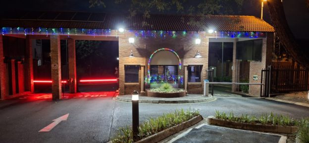 Christmas lights in complex